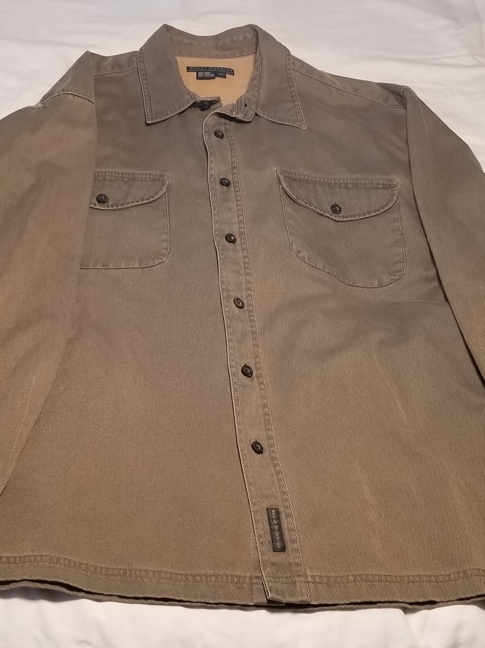 Royal Robbins Button-Up Utility Shirt Jacket in Army Green XL